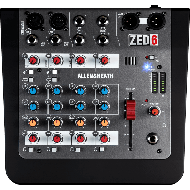 Table de mixage Allen & Heath ZED-6
