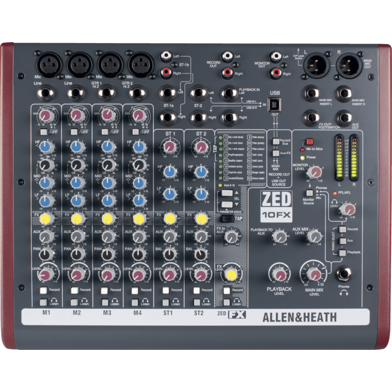 Table de mixage Allen & Heath ZED-10FX