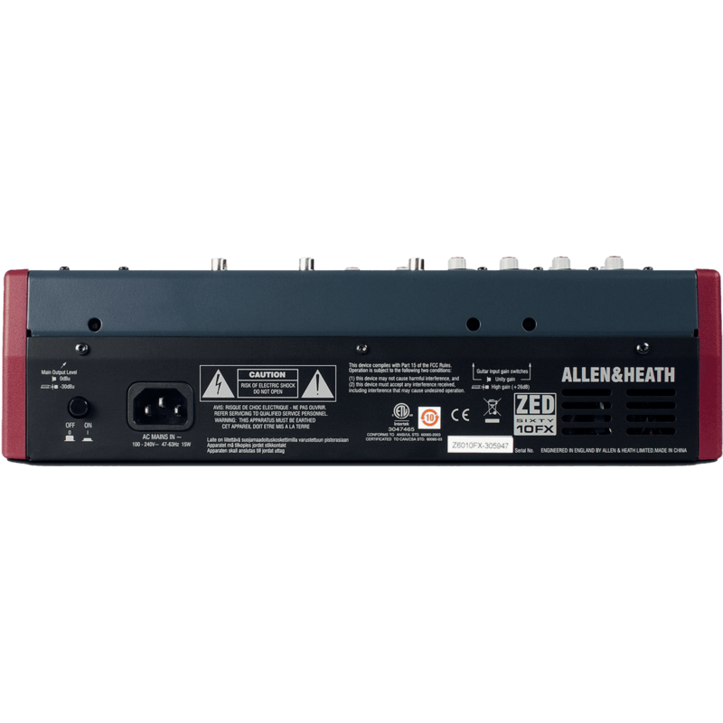 Table de mixage Allen & Heath ZED60-10FX