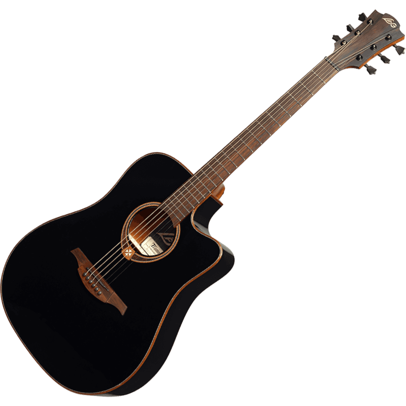 Guitare Folk Lâg Electro-Acoustique T118DCE-BLK