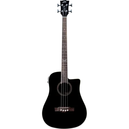 Guitare Basse EKO Acoustique NXT-B100CWE-BLK - Bass - Dreadnought basse cutaway électro See Through Black