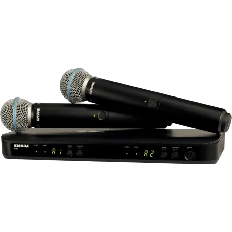 Micro SHURE BLX288E-B58-M17 - Complet double - Système double émetteur main BETA58