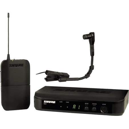Micro instrument SHURE BLX14E-B98-M17 - Système sans fil pour instrument avec micro sur col-de-cygne avec pince BETA 98 - M17