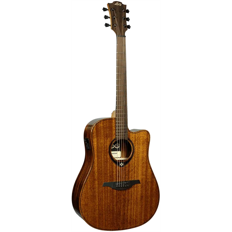 Guitare Folk LÂG - T98DCE Dreadnought Pan-Coupé Électro