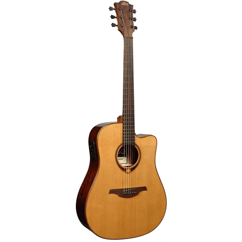 Guitare Folk LÂG - T118DCE Dreadnought Pan-Coupé Électro