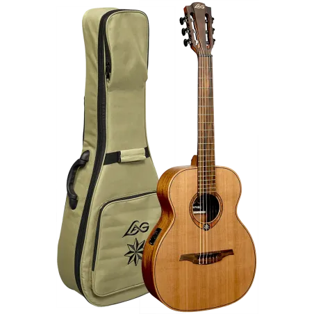 Guitare Folk LAG Electro-Acoustique Escapade Nylon Red Cedar Électro  ESCAPADE-N-RCE