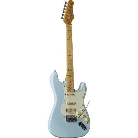 EKO -  ST351-BLU ST 351 - Type Strat vintage HSS - touche érable - Daphne Blue
