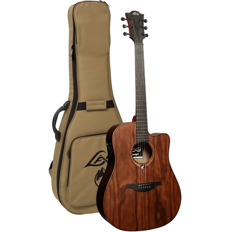 Guitare folk LÂG -SAUVAGE-DCE Dreadnought Pan-Coupé Électro