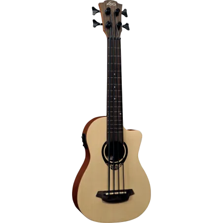 Ukulélé Basse LÂG - TKB150FCE Mini Basse Fretless Pan-Coupé Électro avec housse