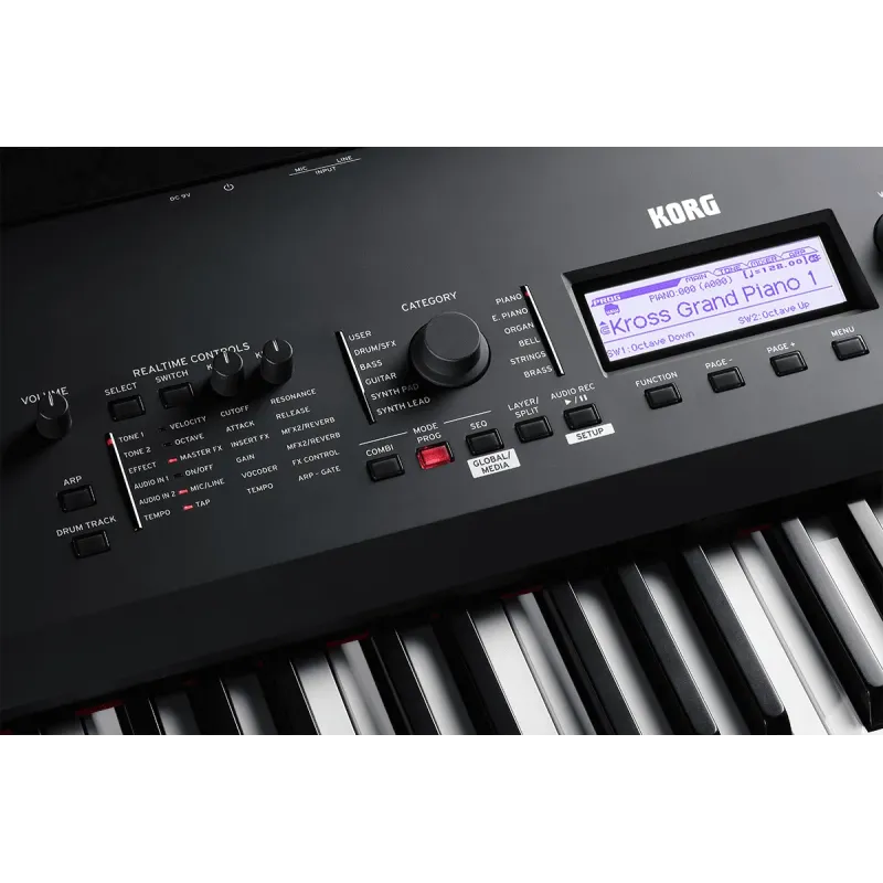 Workstation KORG - KROSS2-88-MB 88 notes - toucher lourd noir mat