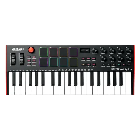 Clavier maître AKAI PROFESSIONAL - MPKMINIPLUS Mini touches - 37 mini-notes, 8 pads RVB, 8 encodeurs