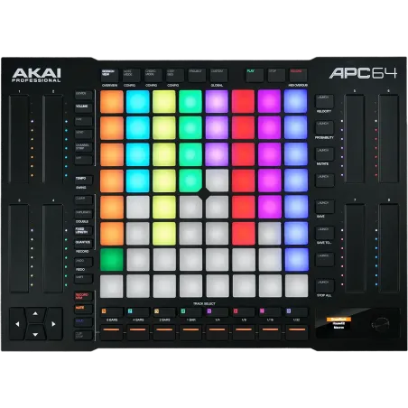 Contrôleur AKAI PROFESSIONAL - APC64 Pour Ableton - Contrôleur Ableton 8x8 pads, 8 bandes tactiles, CV/Gate