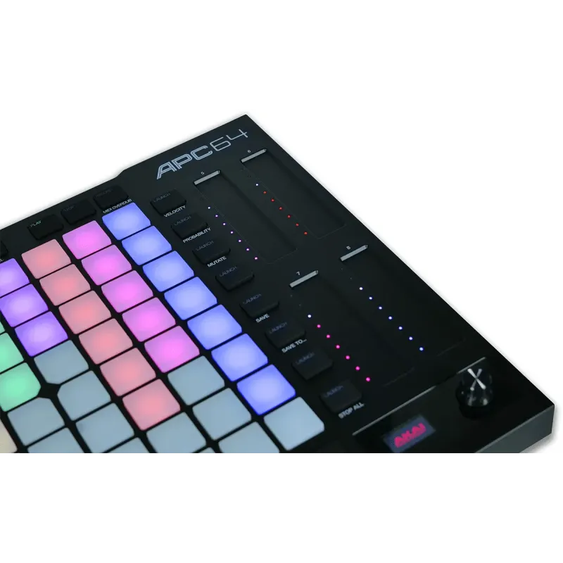 Contrôleur AKAI PROFESSIONAL - APC64 Pour Ableton - Contrôleur Ableton 8x8 pads, 8 bandes tactiles, CV/Gate
