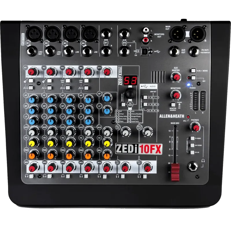 Table de mixage ALLEN & HEATH - ZEDI-10FX GSPre - 4 in mono, 2 stéréo, USB avec effets