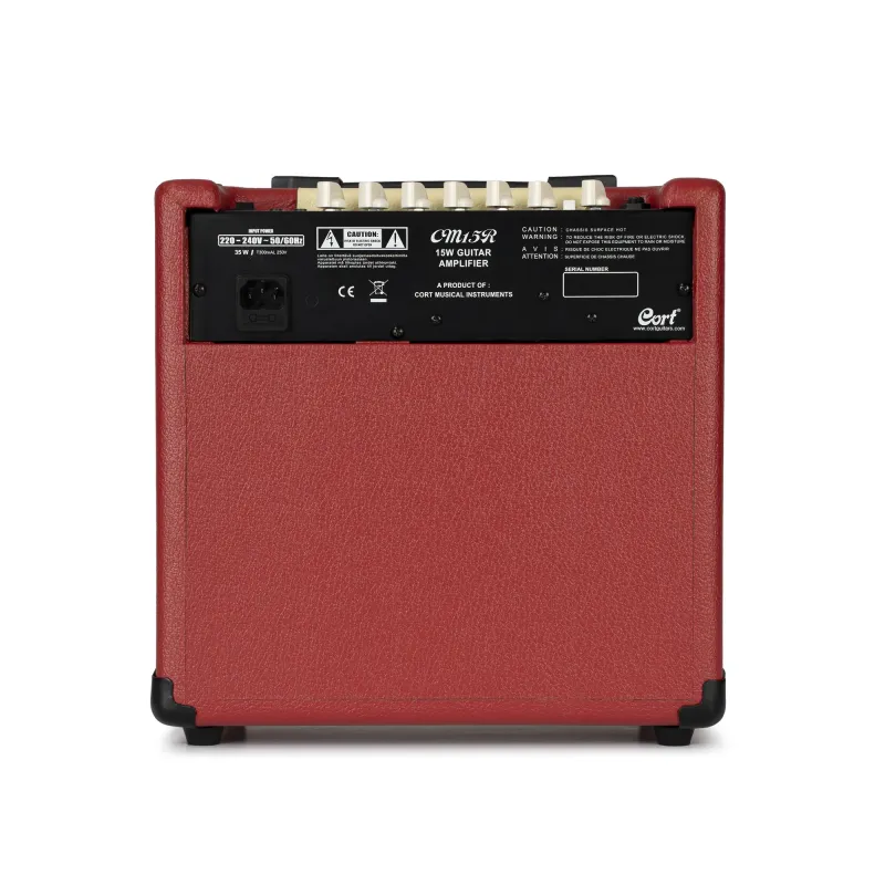 Ampli guitare CORT CM15RDR 15W Reverb rouge