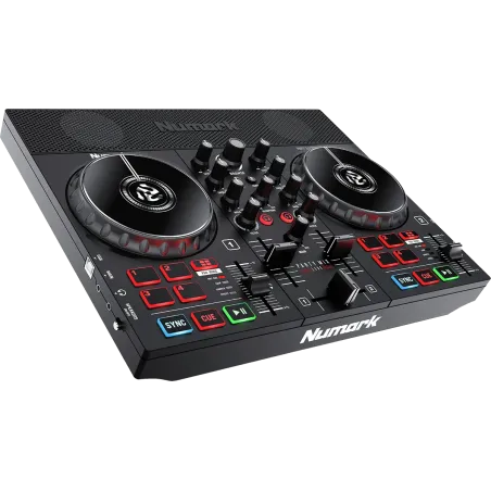 NUMARK - PARTYMIXLIVE 2 voies, 8 pads, carte son, lumières, moniteurs