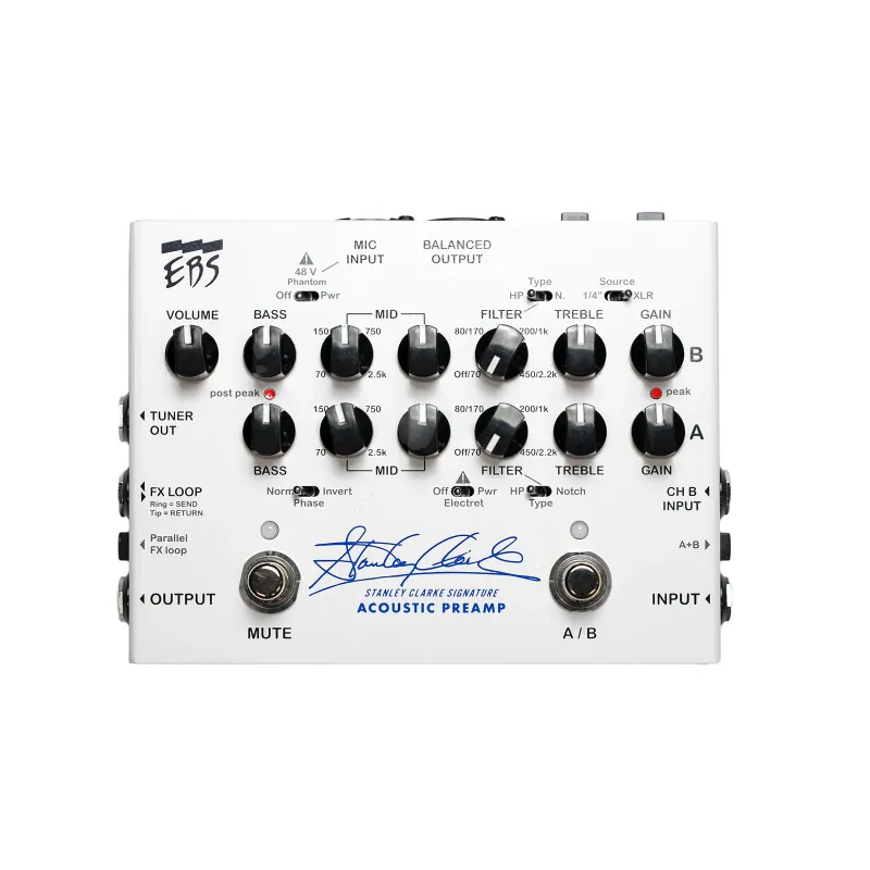 EBS - STANLEY-PREAMP Stanley Clarke préampli acoustique - 2 canaux