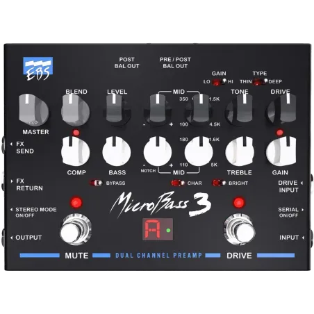 EBS - MICROBASS-3 Préampli basse professionnel - 2 canaux