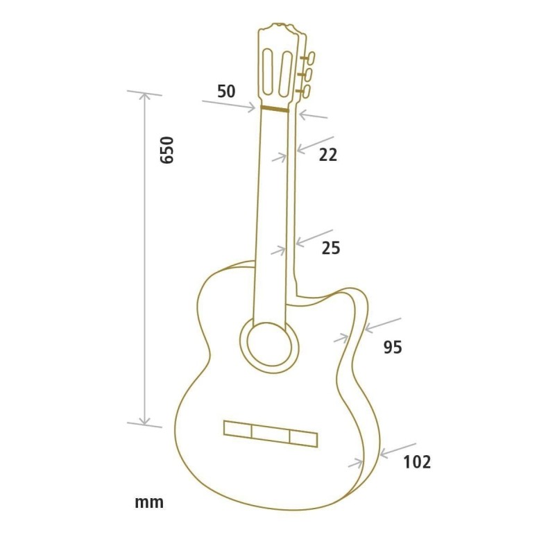 Guitare Cuenca Classique Série Cut-Away 30 CTW