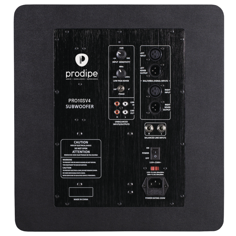 Caisson Basse PRODIPE PRO10S V4 BLACK WOOD